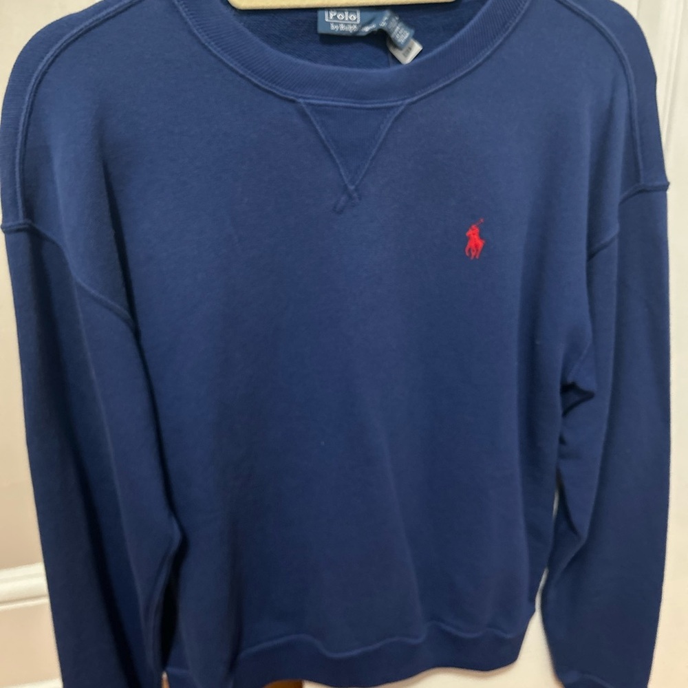 Ralph Lauren Blue Sweater with Red Logo - Picture 3 of 5